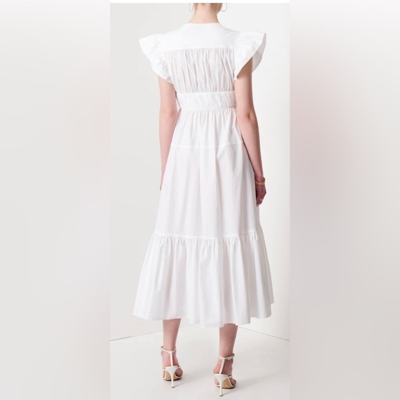 20. NWOT 10 Crosby Derek Lam GRETA RUFFLE SLEEVE DRESS - Picture 9 of 9